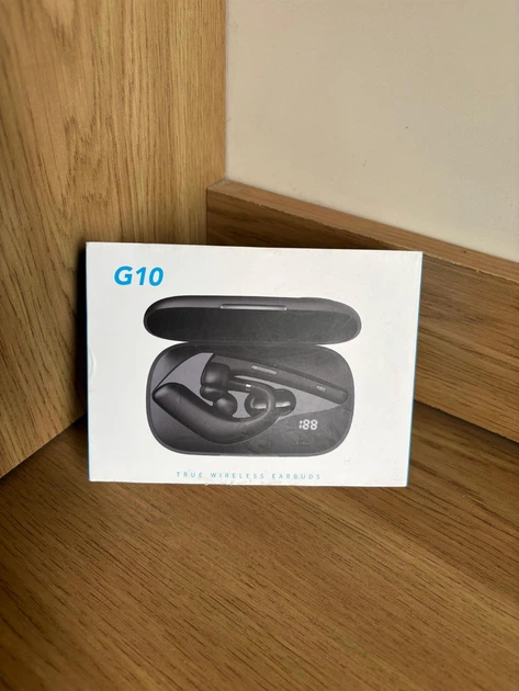 Гарнітура Bluetooth 5.3 G10 з шумопоглинанням зарядним кейсом та подвійним мікрофоном чорна (SKU-139) - зображення 11