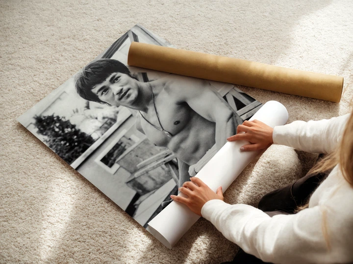 Постер Брюс Лі, Bruce Lee, культове ретрофото, A3 42×30 см (id1605) - зображення 3