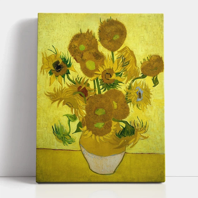 Інтер'єрна картина Соняшники, Вінсент ван Гог, Vincent van Gogh, Sunflowers, интер'єрний декор, 40×30 см (id6654) - Фото 1 Інтер'єрна картина Соняшники, Вінсент ван Гог, Vincent van Gogh, Sunflowers, интер'єрний декор, 40×30 см (id6654) - зображення 1