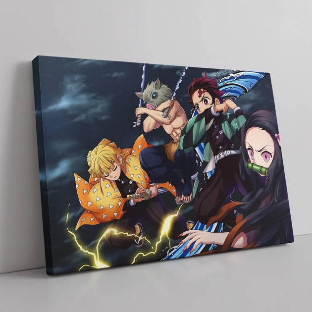 Интерьерная картина Истребитель демонов, Demon Slayer: Kimetsu no Yaiba, аниме, декор комнаты подростка, 43×60 см (id5364) - изображение 2