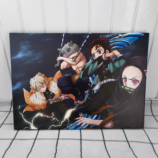 Интерьерная картина Истребитель демонов, Demon Slayer: Kimetsu no Yaiba, аниме, декор комнаты подростка, 43×60 см (id5364) - изображение 4