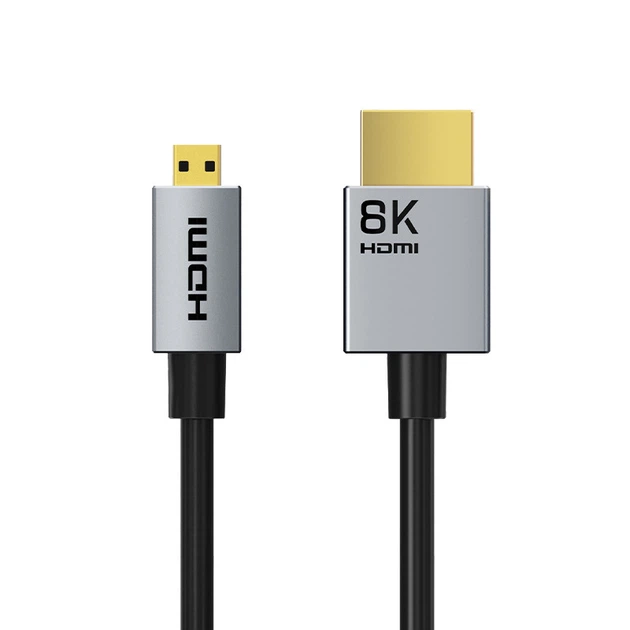 Кабель CableTime micro HDMI (M) - HDMI (M) 8K/60Hz, 48Gbps, 0.5 м (CH16E) - Фото 1 Кабель CableTime micro HDMI (M) - HDMI (M) 8K/60Hz, 48Gbps, 0.5 м (CH16E) - изображение 1