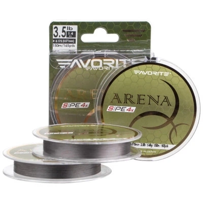 Шнур Favorite Arena PE 4x 150m 0.2/0.076mm 5lb/2.1kg Silver Gray (1693.10.89) - Фото 1 Шнур Favorite Arena PE 4x 150m 0.2/0.076mm 5lb/2.1kg Silver Gray (1693.10.89) - зображення 1