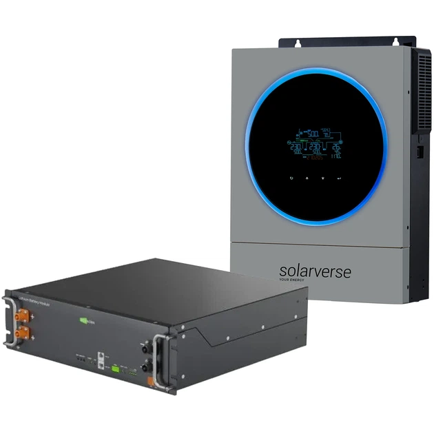 Система зберігання енергії Solarverse SV-1SV6K1-LES5.1K1 6kW 5.1kWh 1BAT LiFePO4 6000 циклів (SV-1SV6K1-LES5.1K1) - Фото 1 Система зберігання енергії Solarverse SV-1SV6K1-LES5.1K1 6kW 5.1kWh 1BAT LiFePO4 6000 циклів (SV-1SV6K1-LES5.1K1) - зображення 1