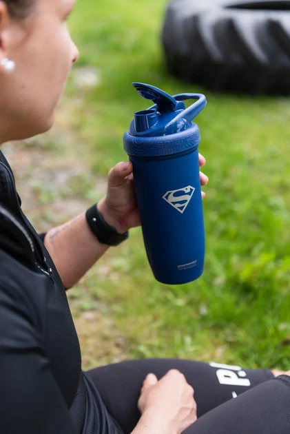Спортивный шейкер SmartShake нержавеющая сталь 900 мл синий - изображение 7