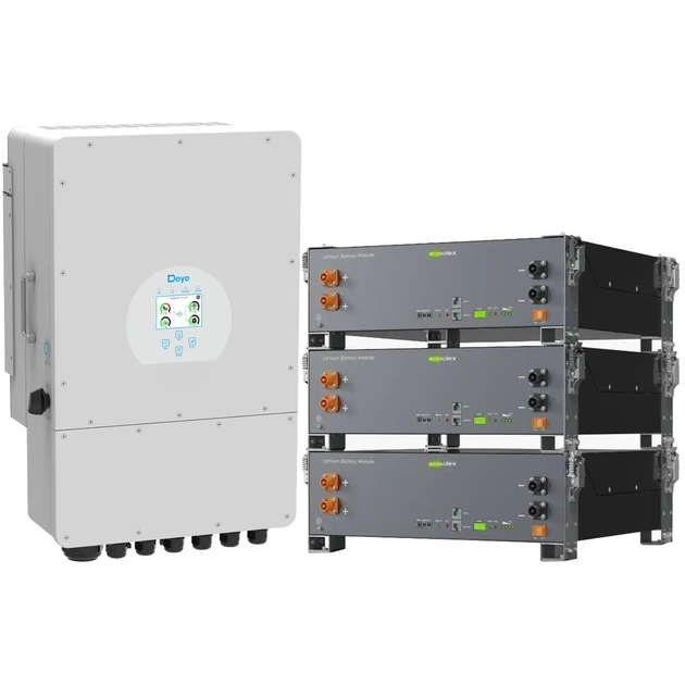 Система зберігання енергії DEYE SV-1DE12K1-LEC15K1-1 12kW 15.4kWh 3BAT LiFePO4 ≥6000 циклів (SV-1DE12K1-LEC15K1-1) - зображення 2