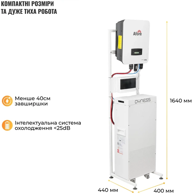 Система хранения энергии Afore SVS-1AF6K1-LDY14.34K1-1 6kW 14.3kWh 1BAT LiFePO4 6000 циклов (SVS-1AF6K1-LDY14.34K1-1) - изображение 3