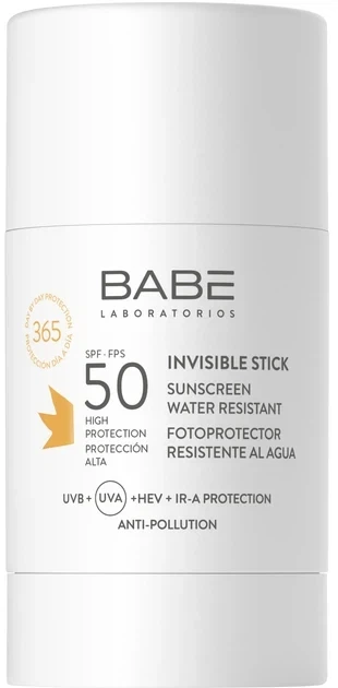 Солнцезащитный невидимый прозрачный стік для лица и тела BABE Laboratorios Sun Protection SPF 50 30 г - Фото 1 Солнцезащитный невидимый прозрачный стік для лица и тела BABE Laboratorios Sun Protection SPF 50 30 г - изображение 1