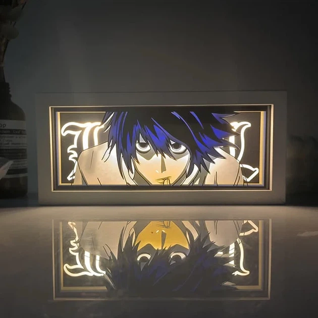 3D LED світильник-нічник Death Note «L» — Light Box Зошит Смерті 20 см - зображення 2