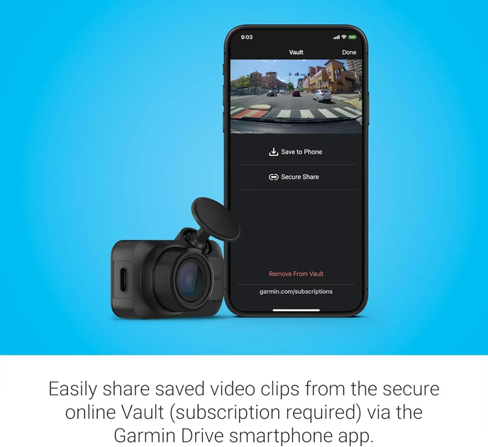 Автомобильный видеорегистратор Garmin Dash Cam Mini 3 Black (010-02899-10) - изображение 6