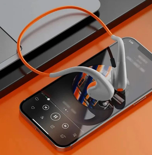 Наушники с костной проводимостью Lenovo Thinkplus X7 Bluetooth, спортивная гарнитура для бега, открытое ухо, встроенный микрофон, Gray + Подарок Кабель быстрой зарядки - изображение 3