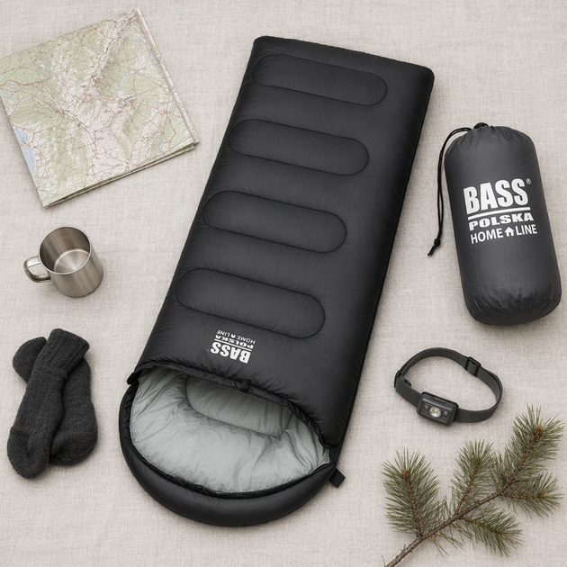 Спальный мешок всесезонный 2 в 1 Bass Polska BH 41990 220х75 см - Фото 4 Спальный мешок всесезонный 2 в 1 Bass Polska BH 41990 220х75 см - изображение 4