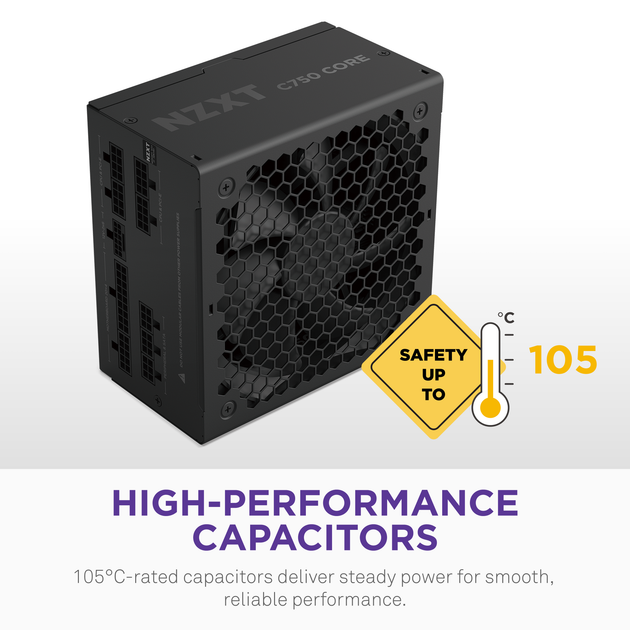 Блок питания NZXT C Series ATX 3.1 1000 W 80 Plus Gold Core Full-modular Power Supply, EU (PA-0G3BB-EU) - Фото 7 Блок питания NZXT C Series ATX 3.1 1000 W 80 Plus Gold Core Full-modular Power Supply, EU (PA-0G3BB-EU) - изображение 7