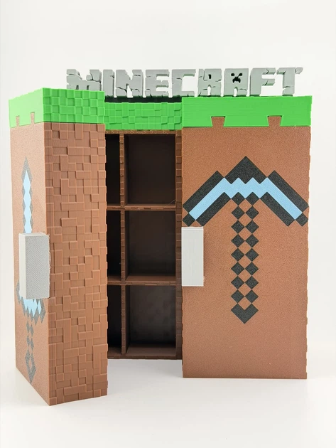 Подставка – стенд для хранения 28 фигурок Minecraft из Kinder Joy - Фото 6 Подставка – стенд для хранения 28 фигурок Minecraft из Kinder Joy - изображение 6