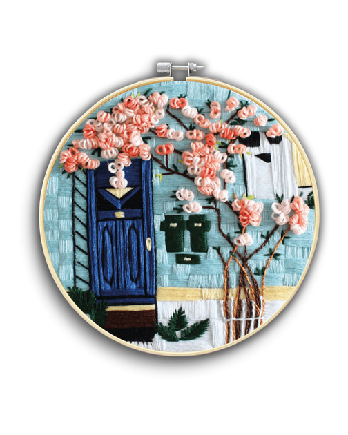 Набор для вышивки гладью Brushme "Весна у дома" 20x20 EMBR010 - Фото 2 Набор для вышивки гладью Brushme "Весна у дома" 20x20 EMBR010 - изображение 2