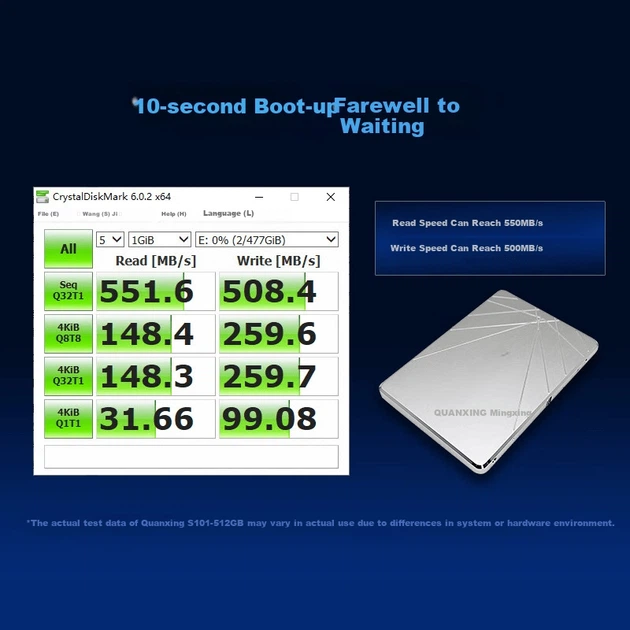 SSD диск QUANXING S101 512GB SATAIII (S101-512GB) - изображение 4