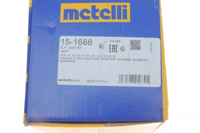 Шрус (наружный) Audi A4 2.0-3.2 TFSI/ TDI 07- (42z/27z/76.3mm/100mm/33.5mm) 15-1688 , Metelli - изображение 6