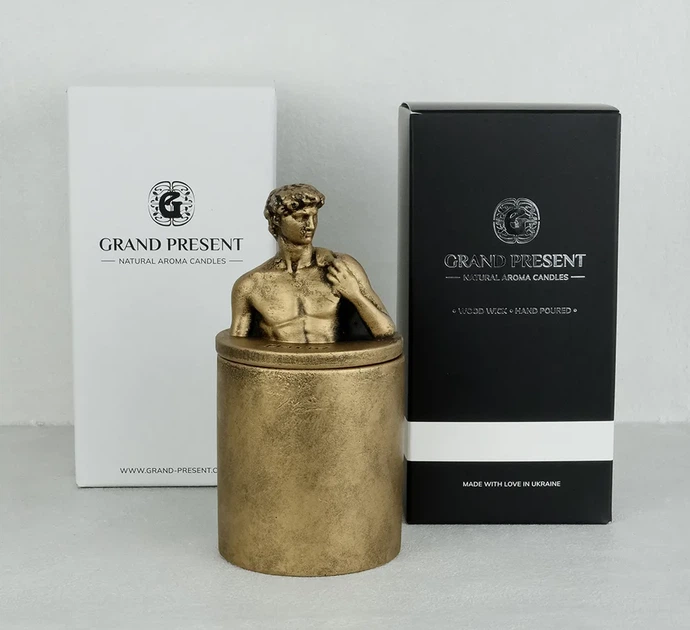 Аромасвічка DAVID AGARWOOD BRONZE 100% WOOD WAX 165g 35h Гранд Презент NAC 1110 - Фото 3 Аромасвічка DAVID AGARWOOD BRONZE 100% WOOD WAX 165g 35h Гранд Презент NAC 1110 - зображення 3