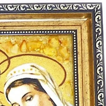 Ікона з бурштину Святе Сімейство і-109 Гранд Презент 20*30 - изображение 4