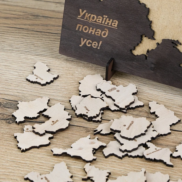 Пазл Карта Украины темный 21*30 см 15 Гранд Презент 15 - Фото 4 Пазл Карта Украины темный 21*30 см 15 Гранд Презент 15 - изображение 4