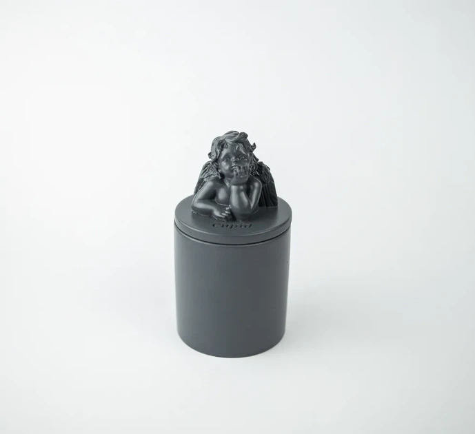 Аромасвічка CUPID SANTAL GRAFITE 100% WOOD WAX 165g 35h Гранд Презент NAC 1034GF - зображення 4