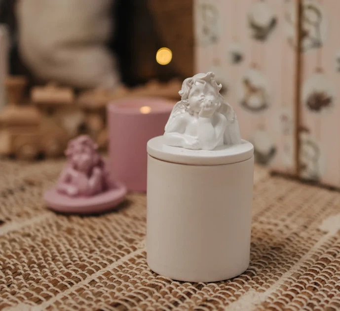 Аромасвічка CUPID SANTAL WHITE 100% WOOD WAX 165g 35h Гранд Презент NAC 1035W - изображение 8