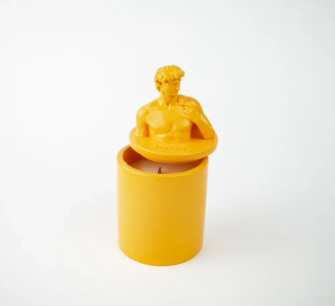 Аромасвічка DAVID AGARWOOD YELLOW 100% WOOD WAX 165g 35h Гранд Презент NAC 1002Y - изображение 3