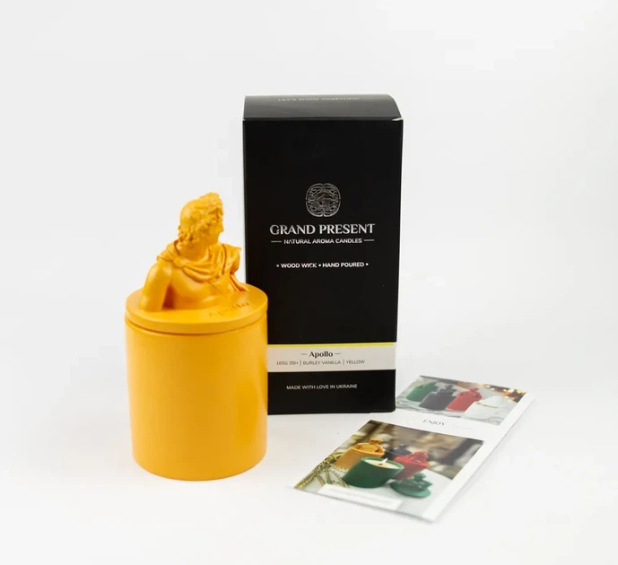 Аромасвічка APOLLO BURLEY VANILLA YELLOW 100% WOOD WAX 165g 35h Гранд Презент NAC 1022Y - Фото 6 Аромасвічка APOLLO BURLEY VANILLA YELLOW 100% WOOD WAX 165g 35h Гранд Презент NAC 1022Y - изображение 6
