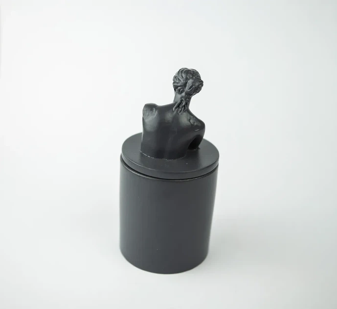 Аромасвічка VENUS CHERRY BLOSSOM GRAFITE 100% WOOD WAX 165g 35h Гранд Презент NAC 1014GF - зображення 5