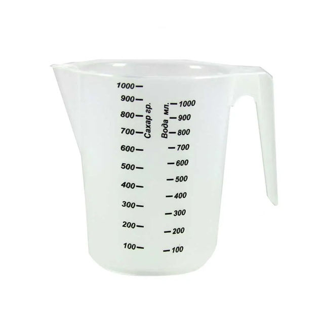 Мерный стаканчик 1000 мл капроновый - Фото 2 Мерный стаканчик 1000 мл капроновый - изображение 2