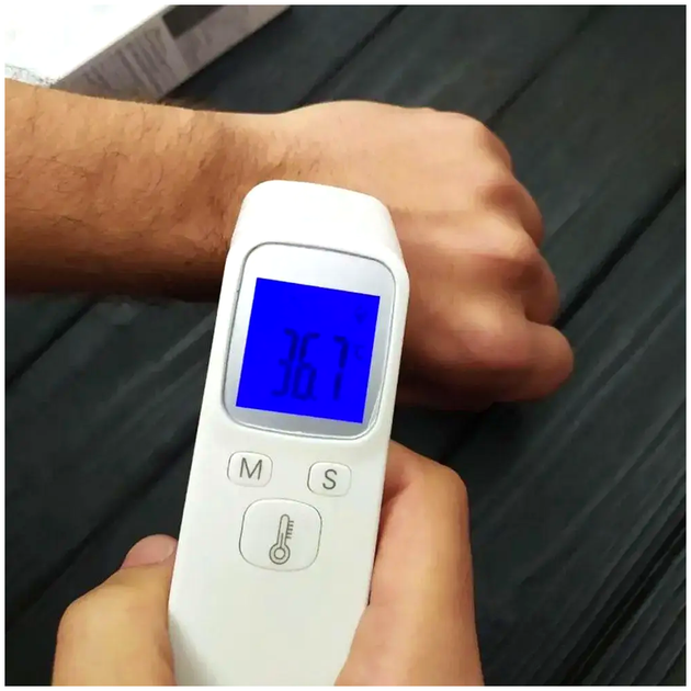 Инфракрасный бесконтактный термометр с ЖК-дисплеем для дома 0-100°C белый Ytai LS-154 - изображение 3