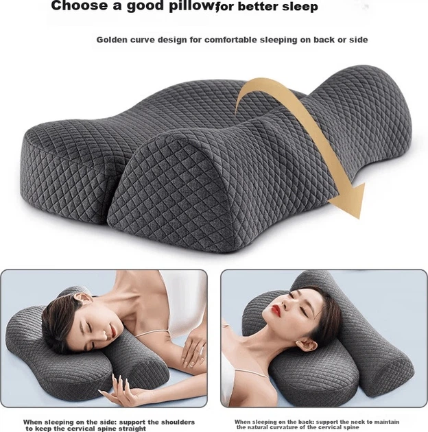 Подушка Mixiaoshu Memory foam ортопедическая с памятью со съемным чехлом Gray - Фото 7 Подушка Mixiaoshu Memory foam ортопедическая с памятью со съемным чехлом Gray - изображение 7