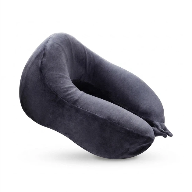Подушка Wangyiyanxuan Thai U-Shape з 93% натурального латексу дорожня 30x26x14 см Black - Фото 1 Подушка Wangyiyanxuan Thai U-Shape з 93% натурального латексу дорожня 30x26x14 см Black - зображення 1