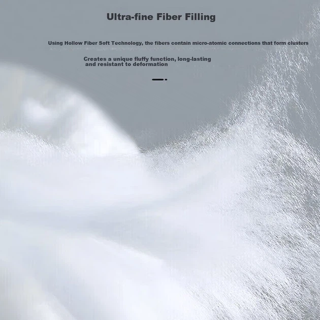 Подушка Yuan Life Hotel Fiber Pillow Core Мікроволокно 48х74 см 1200 г - Фото 6 Подушка Yuan Life Hotel Fiber Pillow Core Мікроволокно 48х74 см 1200 г - зображення 6