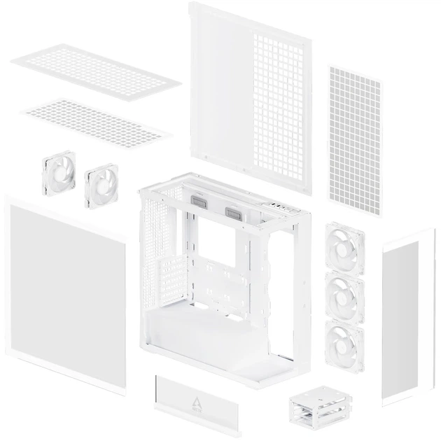 Корпус Arctic Xtender Clear Glass White (ACPCC00014A) - изображение 8