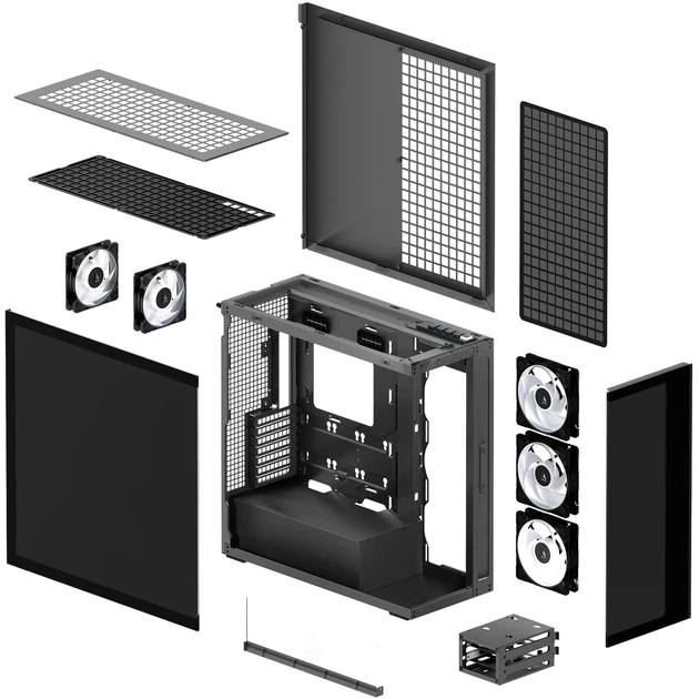 Корпус Arctic Xtender Mirror Glass Black (ACPCC00018A) - изображение 11
