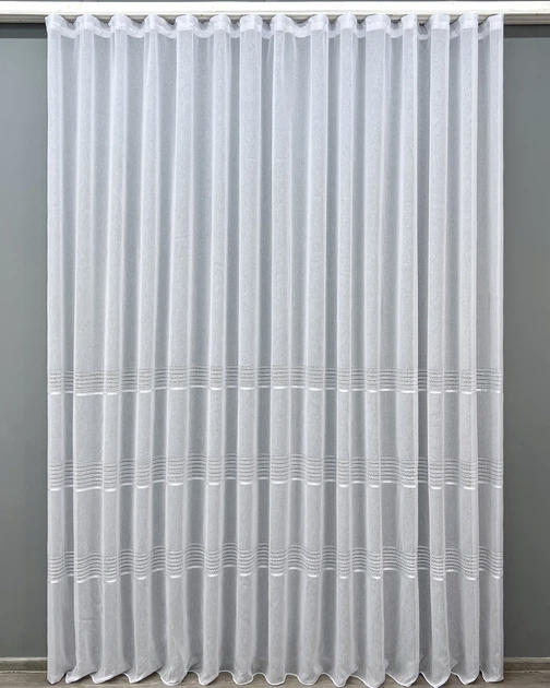 Тюль VR-Textil 2086т Мережка Лен Белый 400х270 см (42-1299) - Фото 2 Тюль VR-Textil 2086т Мережка Лен Белый 400х270 см (42-1299) - изображение 2