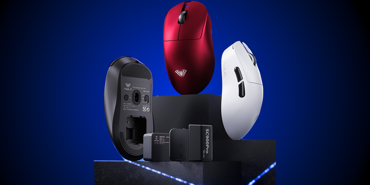 Mysz Aula SC900 Pro Wireless/Bluetooth Red (AUSC900P-R) - obraz 2