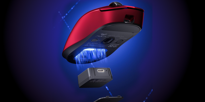 Mysz Aula SC900 Pro Wireless/Bluetooth Red (AUSC900P-R) - obraz 3