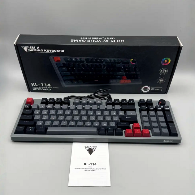 Дротова механічна клавіатура з RGB-підсвіткою 96 клавіш для ПК USB JEDEL TRM-594 - зображення 10