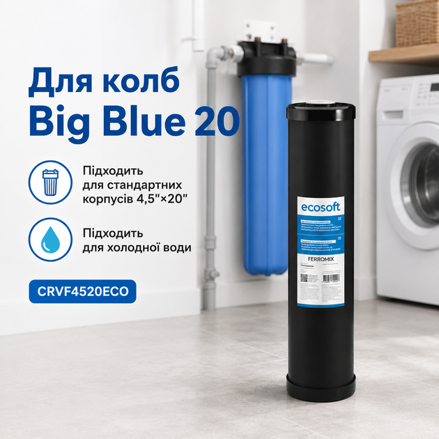 Змінний елемент Екософт Big Blue 20 для видалення заліза - изображение 3