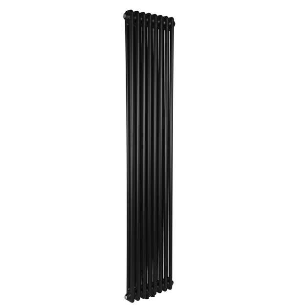 Дизайнерский радиатор Warm Well Column 2 1800×380 вертикальный, черный матовый - изображение 2