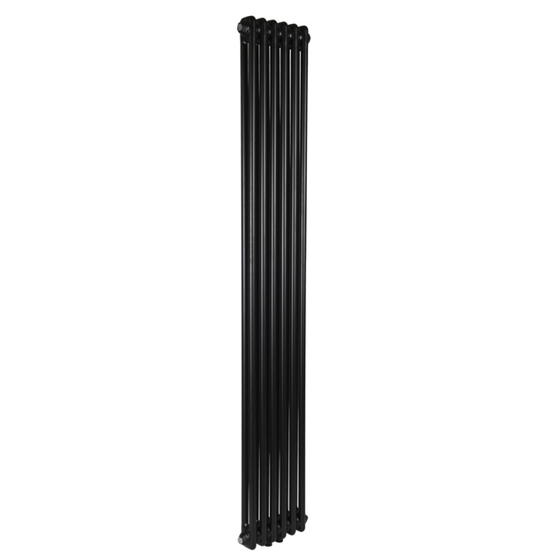 Дизайнерский радиатор Warm Well Column 2 1800×290 вертикальный, черный матовый - изображение 2