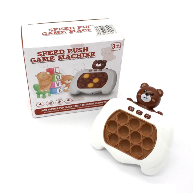 Игрушка антистресс Pop it PRO Bear с звуковыми эффектами для детей и взрослых 12.1 х 6 х 12.8 см коричневый LS-591 - изображение 10