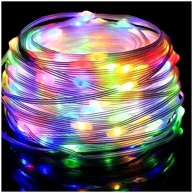 Светодиодная гирлянда 200 LED 20 метров USB пульт для дома мультицвет LS-2365 - изображение 5
