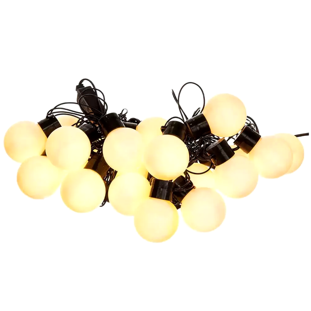 Светодиодная гирлянда шарики 20LED USB 5м для дома теплый белый LS-1203 - изображение 4
