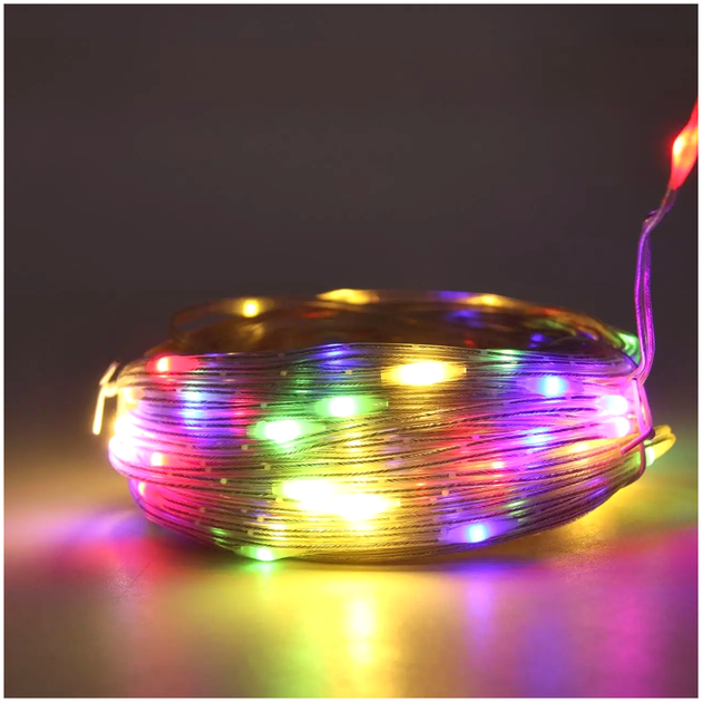 Светодиодная гирлянда 200 LED 20 метров USB пульт для дома мультицвет LS-2365 - изображение 8