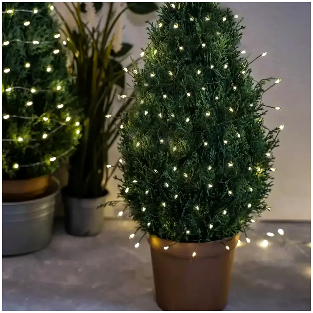 Гирлянда 20м 600LED USB для дома 8 режимов теплый белый LS-1178 - изображение 6