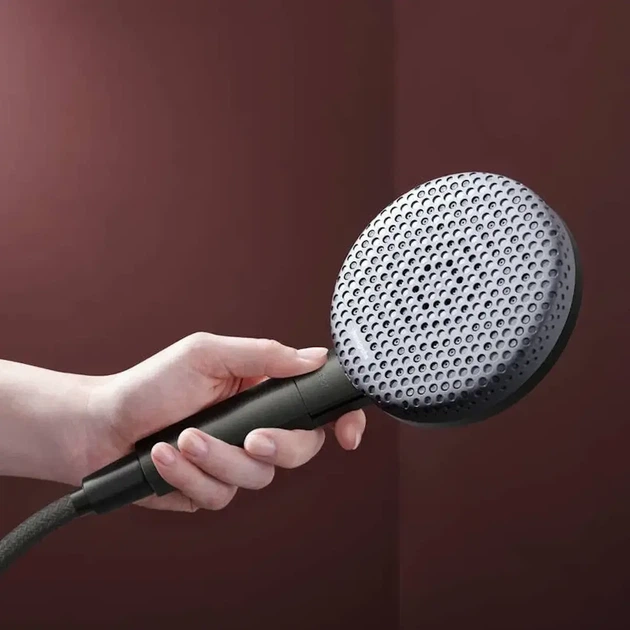 Лейка для душа Hansgrohe Raindance Alive Select S EcoSmart пластик, черный матовый хром (24500340) - Фото 5 Лейка для душа Hansgrohe Raindance Alive Select S EcoSmart пластик, черный матовый хром (24500340) - изображение 5
