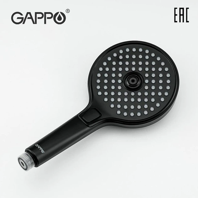 Душевая лейка Gappo G004 с 3 режимами, черная матовая - Фото 6 Душевая лейка Gappo G004 с 3 режимами, черная матовая - изображение 6